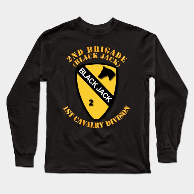 2nd Brigade - 1st Cav Div - Black Jack Offset Long Sleeve T-Shirt by twix123844